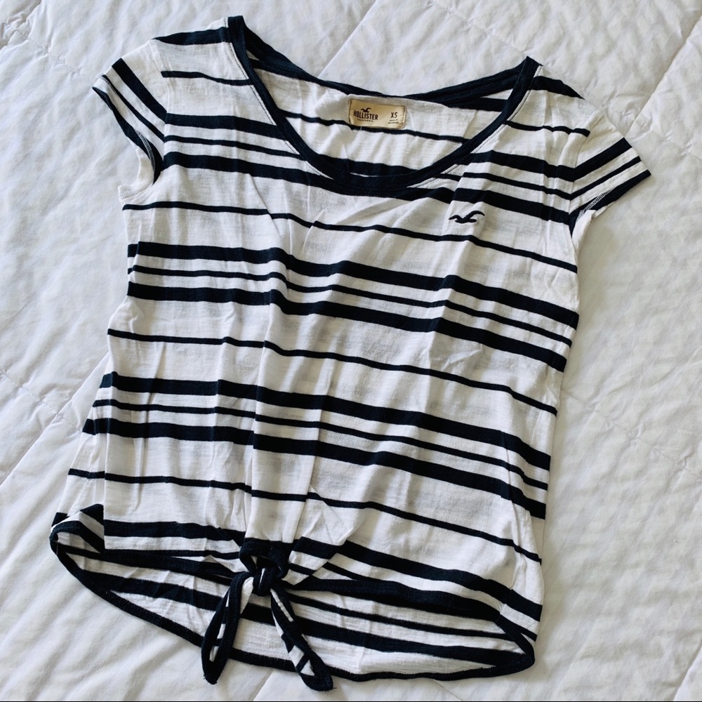 Hollister | Tie-front Striped Top
